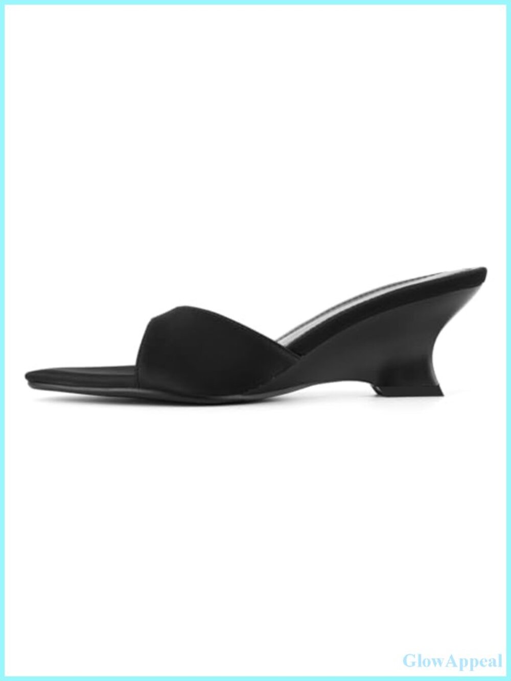 Satin Pointed Toe Wedge Heel Mules Slip-On Sandals Women's Dress Shoes Party